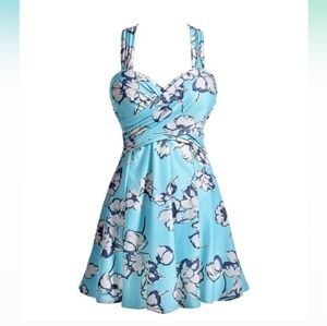 Cocopear Torquise and Ivory One Piece Swimwear